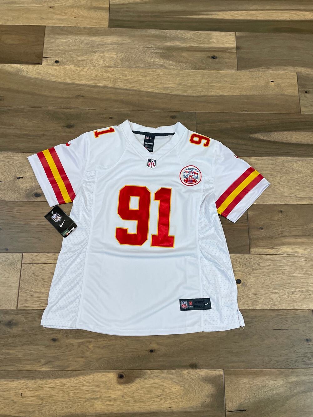 Nike On Field Tamba Hali #91 Stitched Jersey Size XL White NWT
